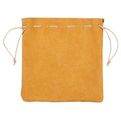 Dice Bag - Leather 7x8 Tan